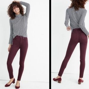 Madewell 10 highrise skinny sateen